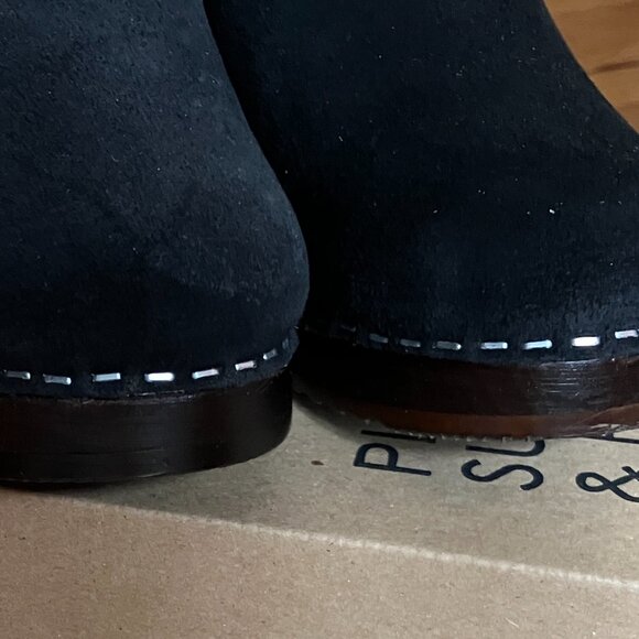 Maguba Troentorp Shearling Clogs Black Suede Oslo Winter Mules - Picture 8 of 9